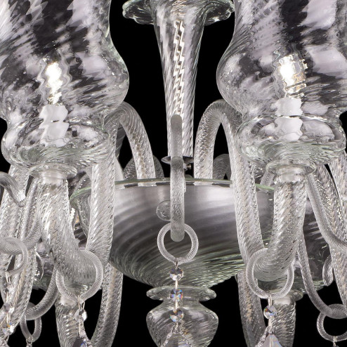 "Eschilo" Murano glass chandelier - transparent -