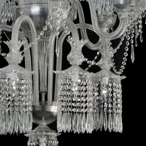 "Serse" lampara de araña de Murano - transparente -