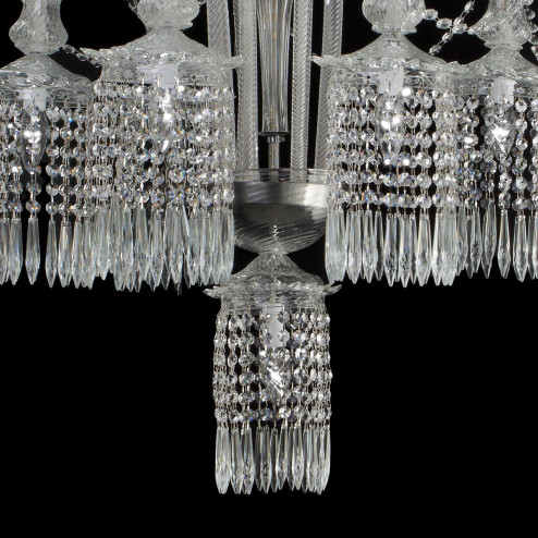 "Serse" Murano glass chandelier - transparent - 