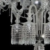 "Serse" lampara de araña de Murano - transparente -