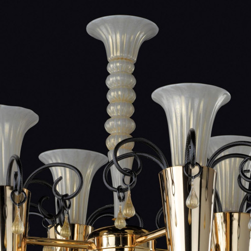 "Perseo" Murano glass chandelier - white - 
