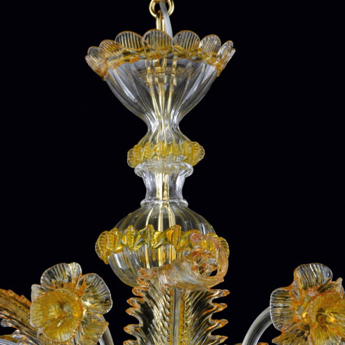"Adelaide" Murano glas Kronleuchter - transparent und gold