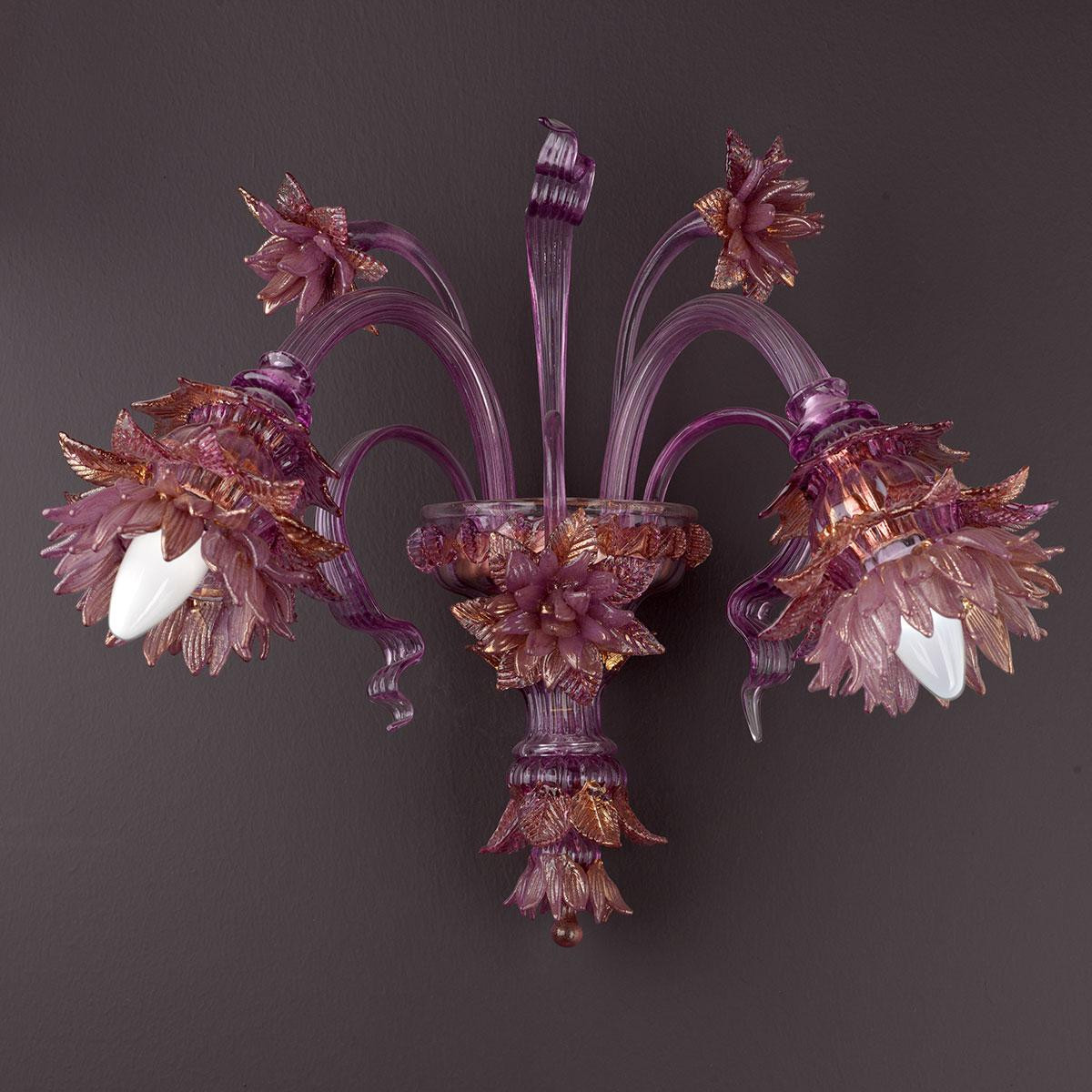 "Ginestra" Murano glass chandelier - rose -