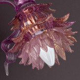 "Ginestra" lampara de araña de Murano - rosa -