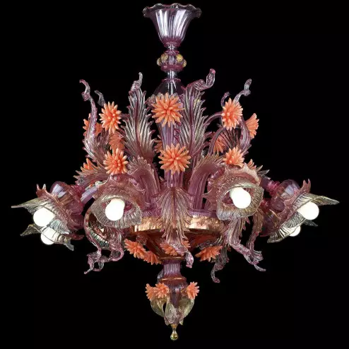 "Bucaneve" lampara de araña de Murano