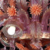 "Bucaneve" Murano glas Kronleuchter - rosa und orange -