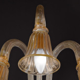 "Mealdria" Murano glas wandleuchte - transparent und gold -