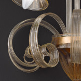 "Mealdria" Murano glas wandleuchte - transparent und gold -