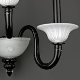 "Agape" Murano glas wandleuchte - schwarz und weiß -