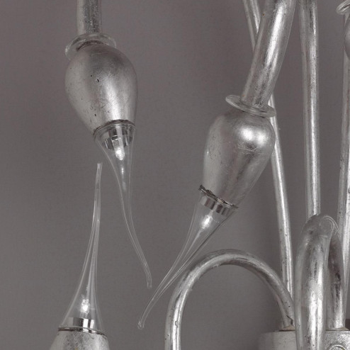 "Cerere" Murano glass sconce - silver-