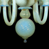 "Antigone" lampara de araña de Murano - blanco -