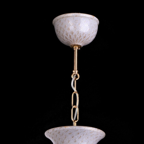 "Olimpia" Murano glass pendant light - white and gold -