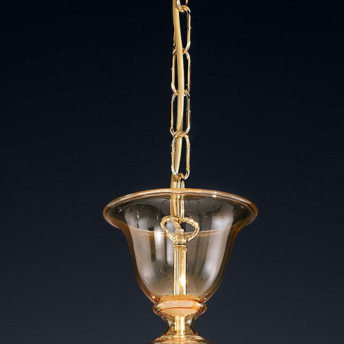 "Melania" Murano glass chandelier - 10 lights - amber