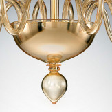 "Melania" lampara de araña de Murano - 10 luces - ámbar