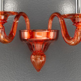 "Serana" applique en verre de Murano - 2 lumières - orange
