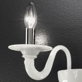 "Serana" applique en verre de Murano - 2 lumières - blanc