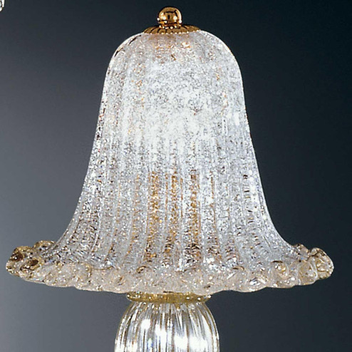 "Elise" Murano glass bedside lamp - 1 light - transparent and gold