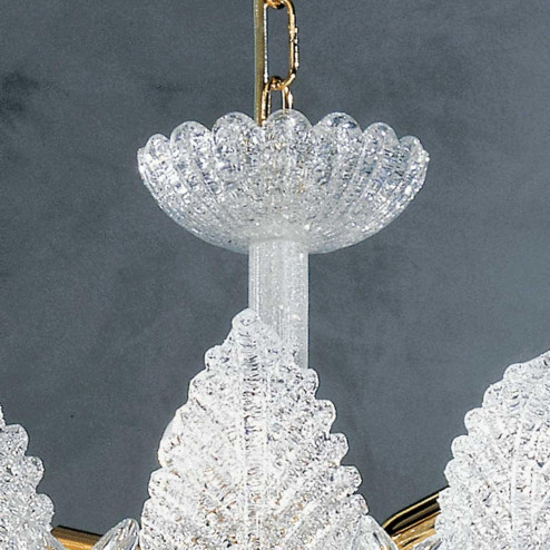 "Fiordaliso" lustre en cristal de Murano - 4 lumières - transparent