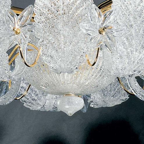 "Fiordaliso" lampara de araña de Murano - 4 luces - transparente