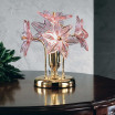 "Fiordaliso" lampara de mesita de noche de Murano - 1 luce - transparente y rosa