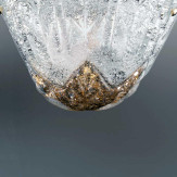"Animus" applique en verre de Murano - 1 lumière - transparent et ambre 