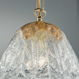 "Animus" suspension en verre de Murano - 1 lumières - transparent et ambre