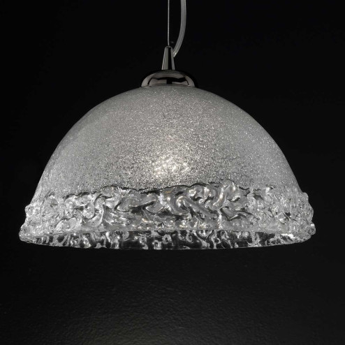 "Phara" lámpara colgante en cristal de Murano - 1 luce - transparente
