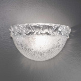 "Phara" applique en verre de Murano - 1 lumière - transparent