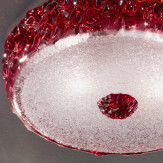 "Aria" Murano glas deckenleuchte - 3 flammig - transparent und rot