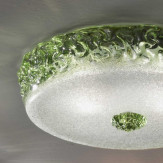 "Aria" Murano glas deckenleuchte - 3 flammig - transparent und grün 