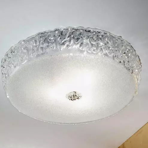 "Aria" Murano glass ceiling light - 3 lights - transparent