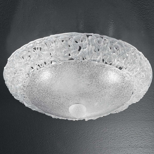 "Dharma" Murano glass ceiling light  - 3 lights - transparent