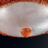 "Dharma" lampara de techo de Murano - 3 luce - transparente y naranja 