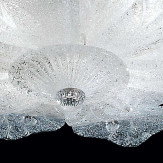 "Lorne" plafonnier en verre de Murano - 6 lumières - transparent