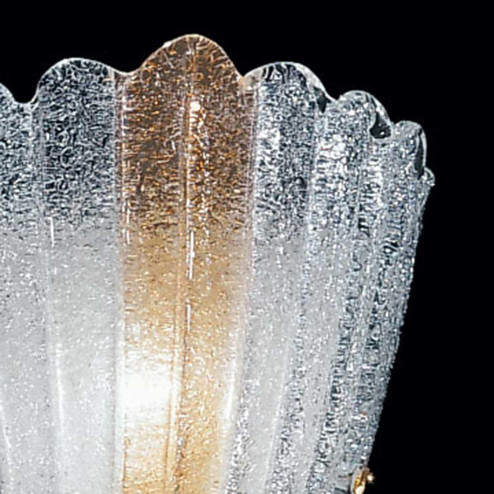 "Lorne" Murano glass sconce - 1 light - transparent and amber