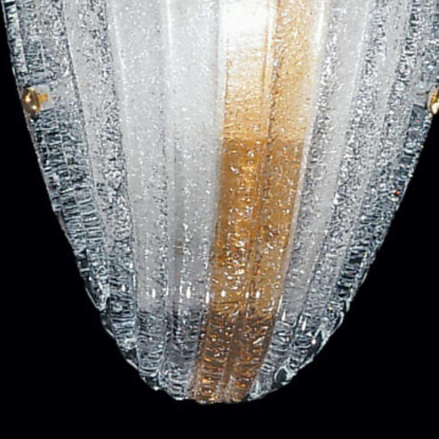 "Lorne" applique en verre de Murano - 1 lumière - transparent et ambre