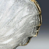 "Conchiglia" plafonnier en verre de Murano - 3 lumières - transparent et or