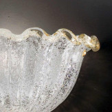 "Conchiglia" applique en verre de Murano - 1 lumière - transparent et or