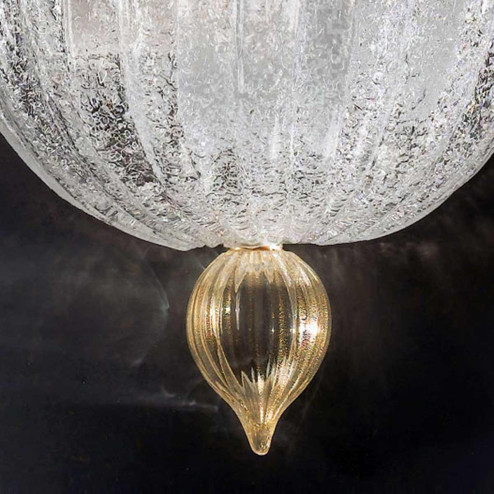 "Conchiglia" aplique de pared de Murano - 1 luce - transparente y oro