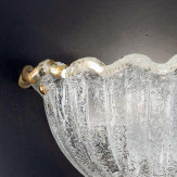 "Conchiglia" applique en verre de Murano - 1 lumière - transparent et or