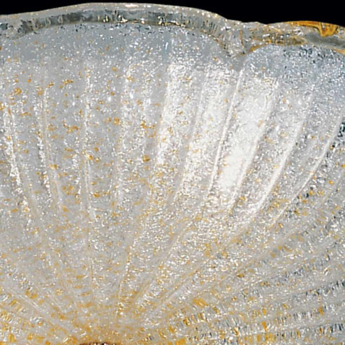 "Evelyne" lampara de techo de Murano - 3 luces - transparente y ámbar