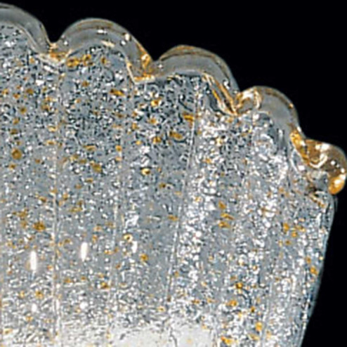 "Evelyne" applique en verre de Murano - 1 lumière - transparent et ambre