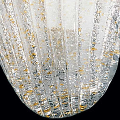 "Evelyne" Murano glass sconce - 1 light - transparent and amber