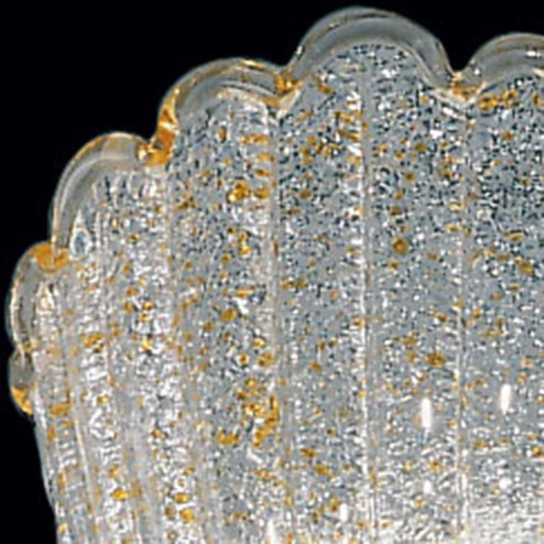 "Evelyne" Murano glass sconce - 1 light - transparent and amber