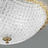 "Claudia" Murano glass ceiling light - 3 lumières - transparent et ambre