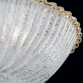 "Angela" lampara de techo de Murano - 4 luces - transparente y oro