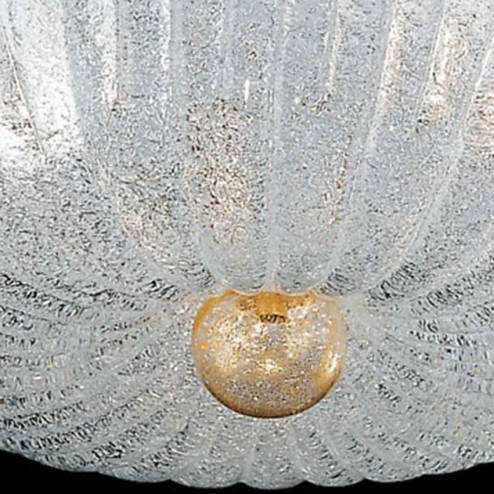 "Angela" Murano glass ceiling light - 4 lights - transparent and gold