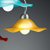 "Mariluna" lámpara colgante en cristal de Murano - 1 luce - amarillo