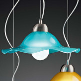 "Mariluna" lámpara colgante en cristal de Murano - 1 luce - azul claro