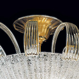 "Ippolita" Murano deckenleuchte - 3 flammig - transparent und gold